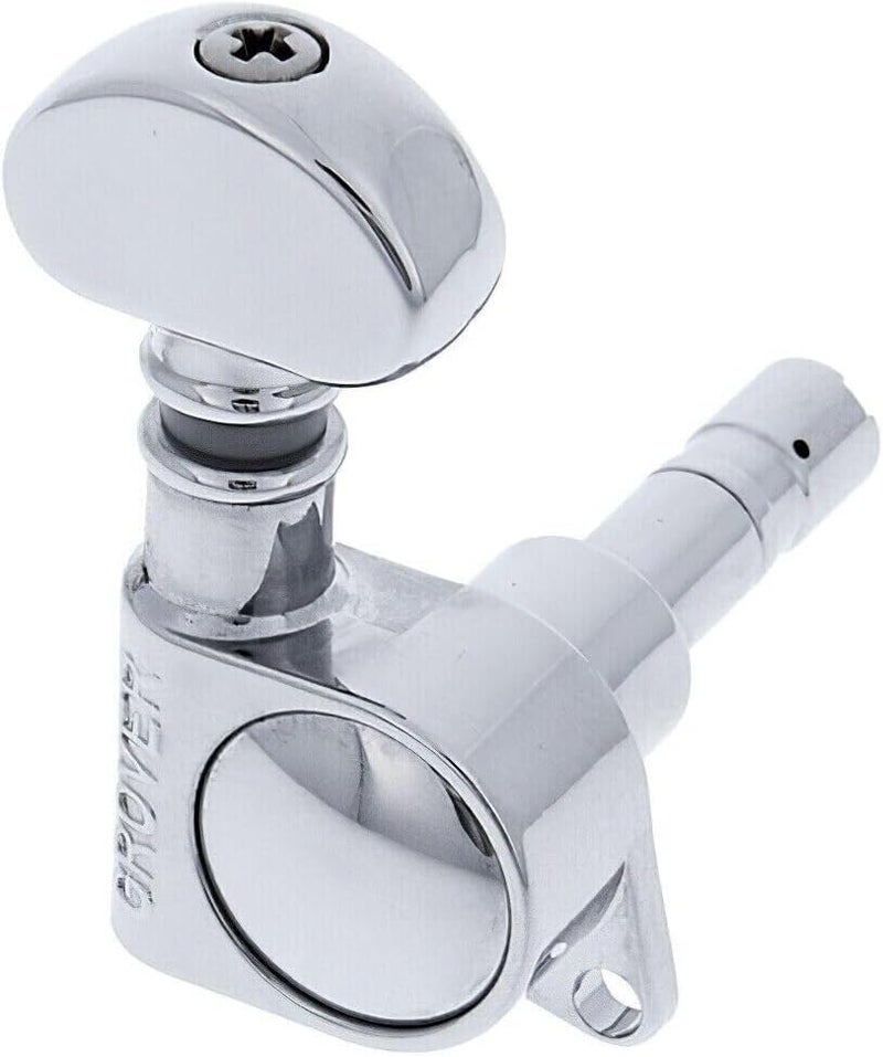 Tonebird Grover 406C Locking Rotomatics Guitar Tuners, Tuning Machines Set 3+3 18:1 Chrome Mid-Size "Mini" Tuning Keys with Dunlop Polish Cloth Bundle Tuner Heads with Small Kidney Button - Image 4